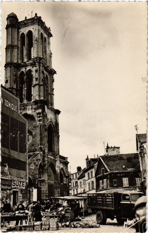 Carte postale ancienne Mantes-la-Jolie Gassicout - Tours Saint-Maclou à Mantes-la-Jolie