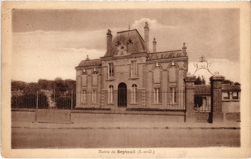 Carte postale ancienne Septeuil Mairie à Septeuil