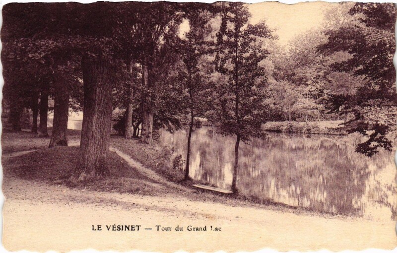 Carte postale ancienne Le Vesinet Tour du Grand Lac