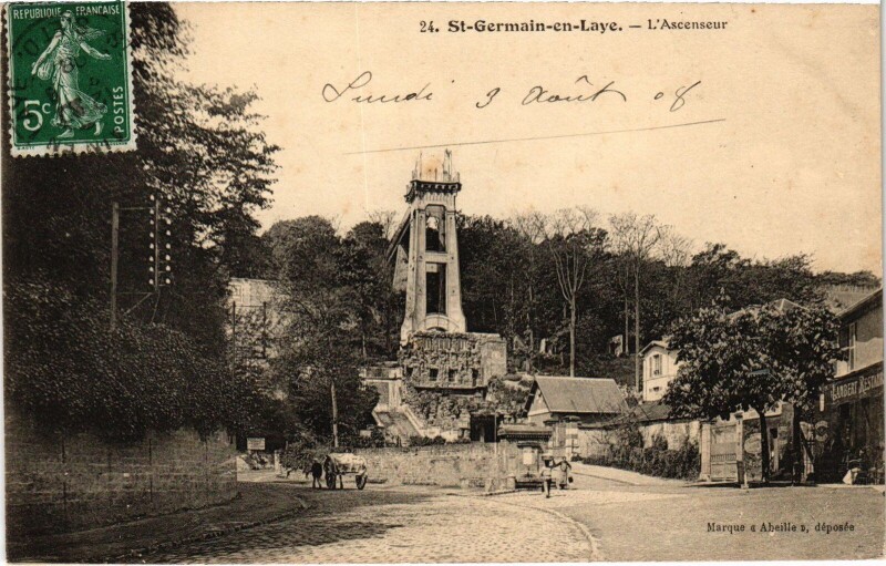 Carte postale ancienne Saint-Germain-en-Laye L'Ascenseur à Saint-Germain-en-Laye