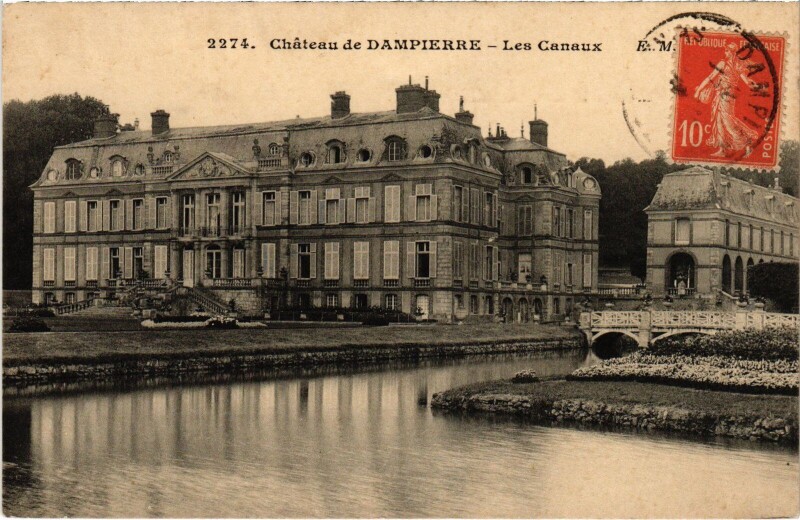 Carte postale ancienne Dampierre Chateau - Les Canaux