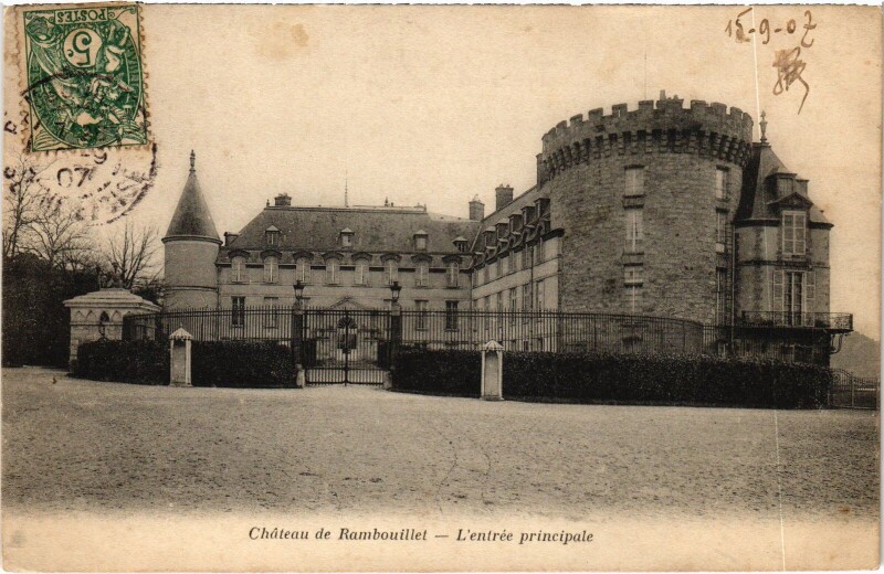 Carte postale ancienne Rambouillet Chateau - Entree Principale à Rambouillet