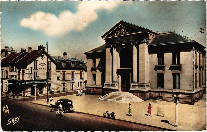 Carte postale ancienne Mantes-la-Jolie Le Palais de Justice à Mantes-la-Jolie
