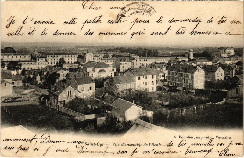 Carte postale ancienne Saint-Cyr-l'Ecole Vue d'Ensemble de l'Ecole