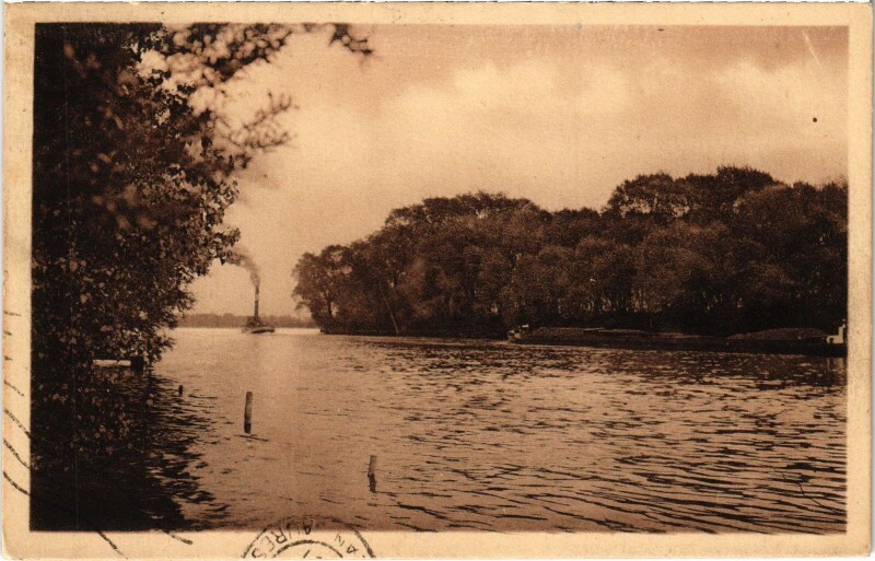 Carte postale ancienne Porcheville Un Coin de Seine à Porcheville