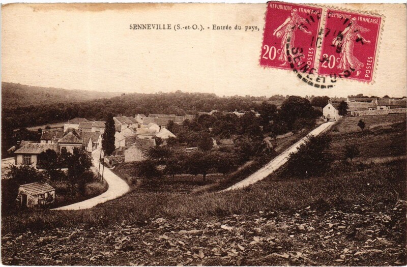 Carte postale ancienne Senneville Entree du Pays