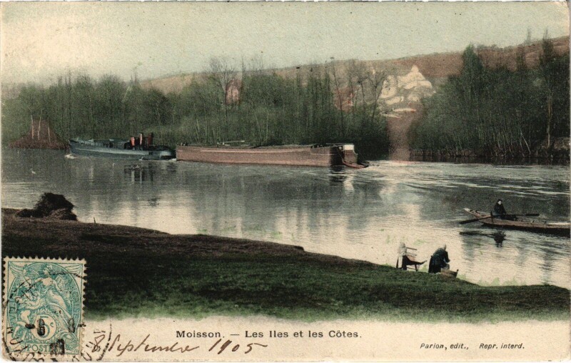Carte postale ancienne Moisson Les Iles et les Cotes à Moisson