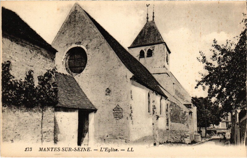 Carte postale ancienne Mantes-la-Jolie Eglise à Mantes-la-Jolie