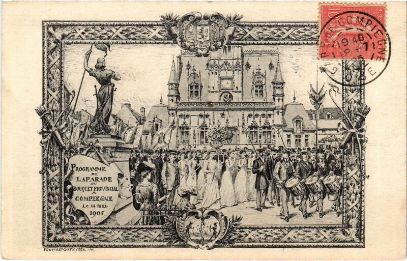 Carte postale ancienne Compiegne La Parade