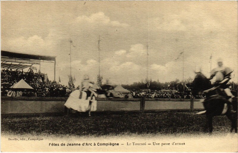 Carte postale ancienne Compiegne Fetes de Jeanne d'Arc Le Tournoi