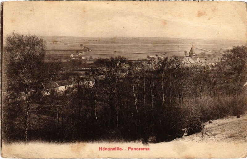 Carte postale ancienne Hénonville Panorama à Hénonville