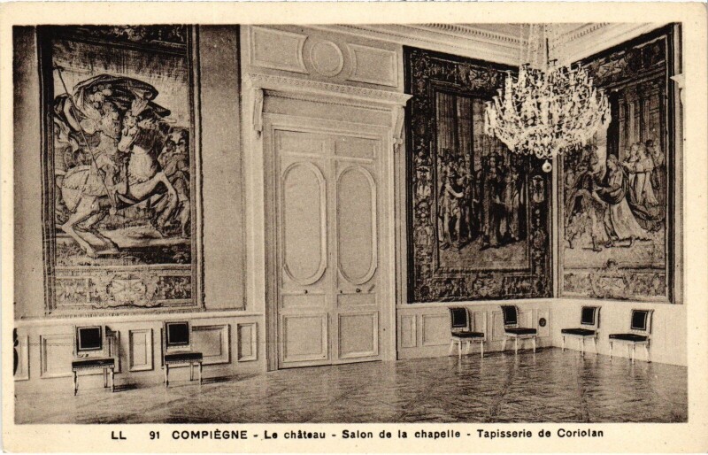 Carte postale ancienne Compiegne Le Chateau Salon de la Chapelle