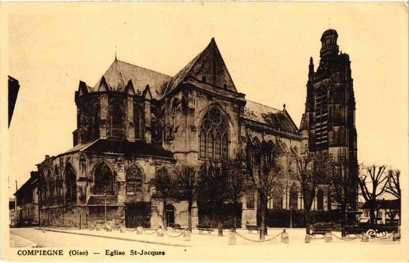 Carte postale ancienne Compiegne Eglise Saint-Jacques