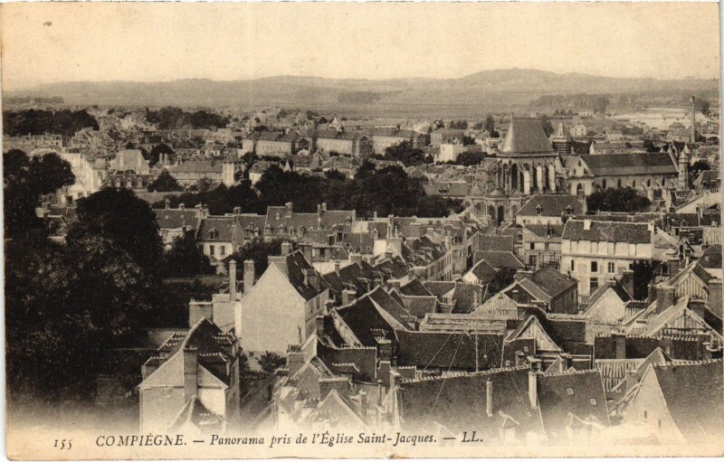 Carte postale ancienne Compiegne Panorama