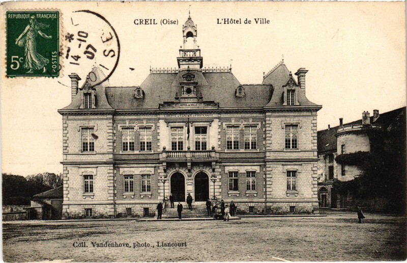Carte postale ancienne Creil Hotel de Ville à Creil