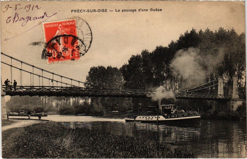 Carte postale ancienne Précy-sur-OIse Passage d'une Guepe à Précy-sur-Oise