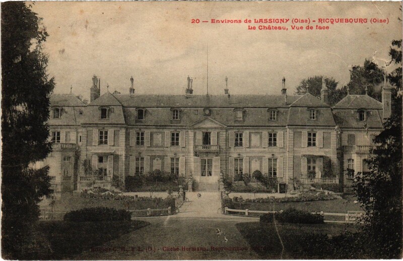 Carte postale ancienne Ricquebourg Le Chateau à Ricquebourg