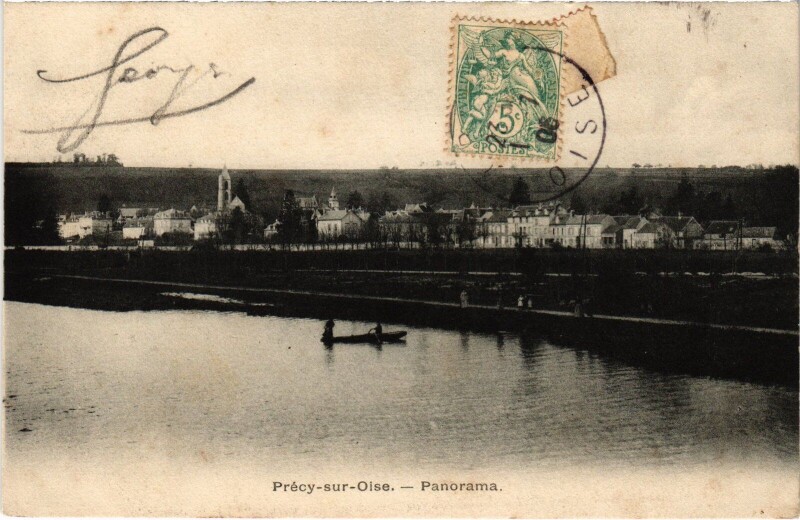 Carte postale ancienne Précy-sur-OIse Panorama à Précy-sur-Oise