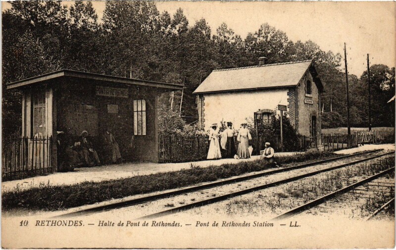 Carte postale ancienne Rethondes halte de POnt de Rethondes Railway à Rethondes