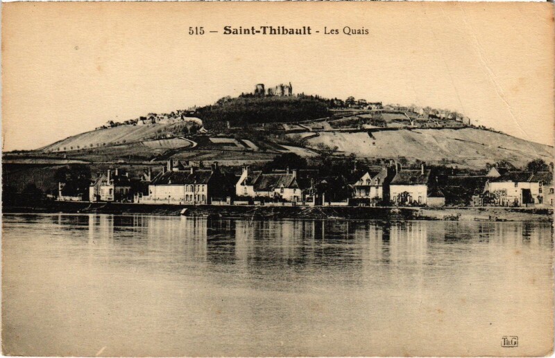Carte postale ancienne Saint-Thibault Les Quais à Saint-Thibault
