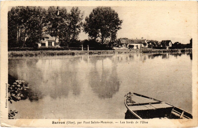 Carte postale ancienne Sarron Bords de l'Oise