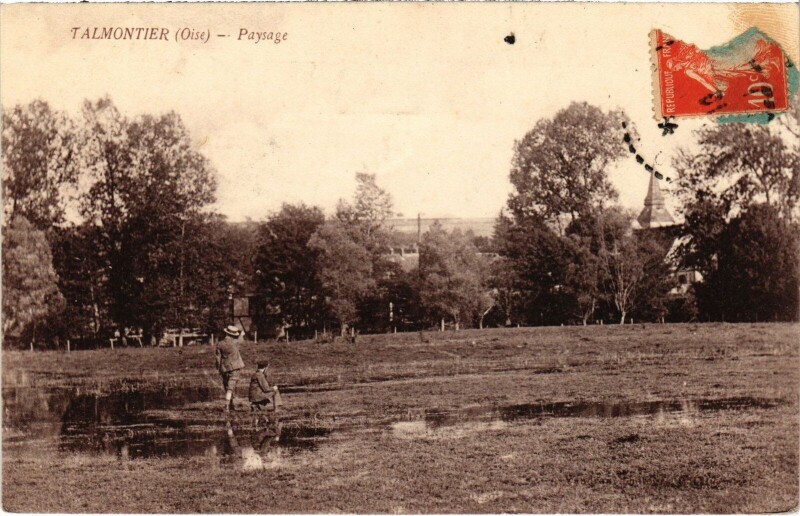 Carte postale ancienne Talmontier Paysage
