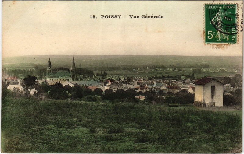 Carte postale ancienne Poissy Vue Generale à Poissy