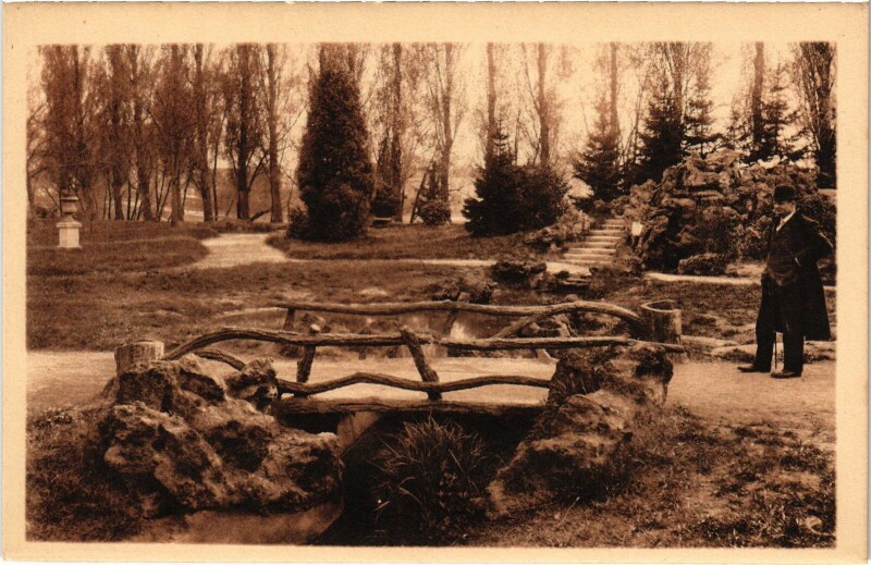 Carte postale ancienne Mantes-la-Jolie Ile-aux-Dames - Le Pont Rustique à Mantes-la-Jolie
