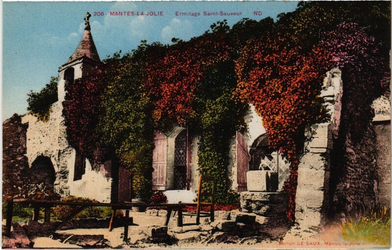Carte postale ancienne Mantes-la-Jolie Ermitage Saint-Sauveur à Mantes-la-Jolie
