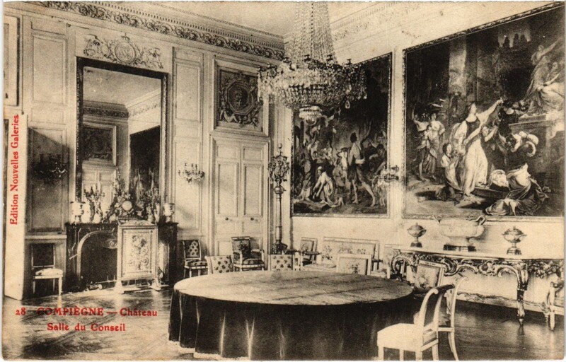 Carte postale ancienne Compiegne Le Chateau Salle du Conseil