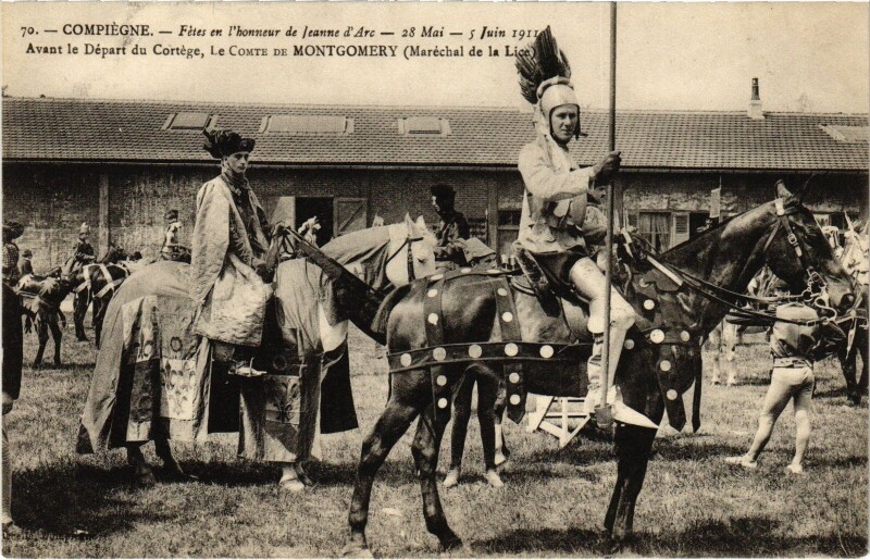 Carte postale ancienne Compiegne Fetes de Jeanne d'Arc Comte de MOntgomery