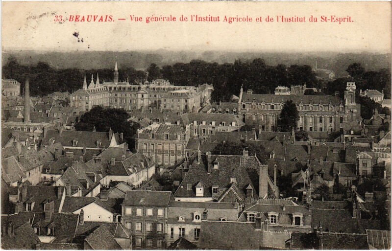 Carte postale ancienne Beauvais vue générale Institut agricole à Beauvais