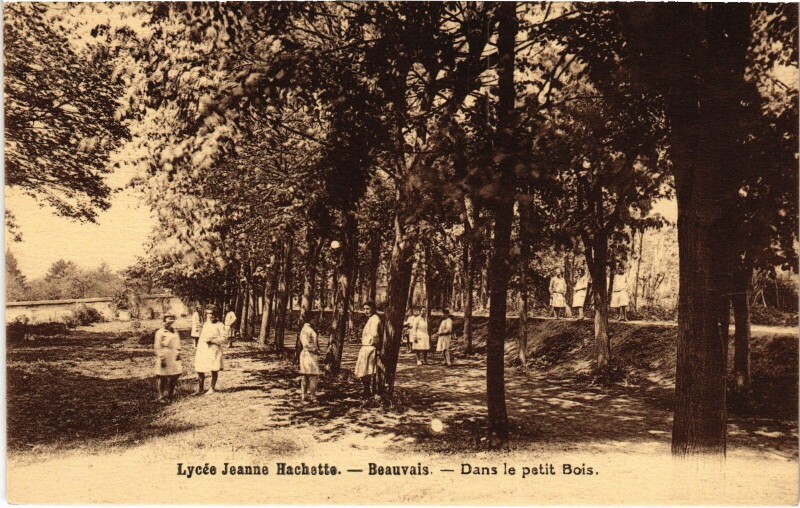 Carte postale ancienne Beauvais Lycée Jeanne Hachette Dans le Petit Bois à Beauvais