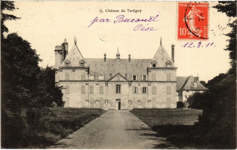 Carte postale ancienne Chateau de Tartigny à Tartigny