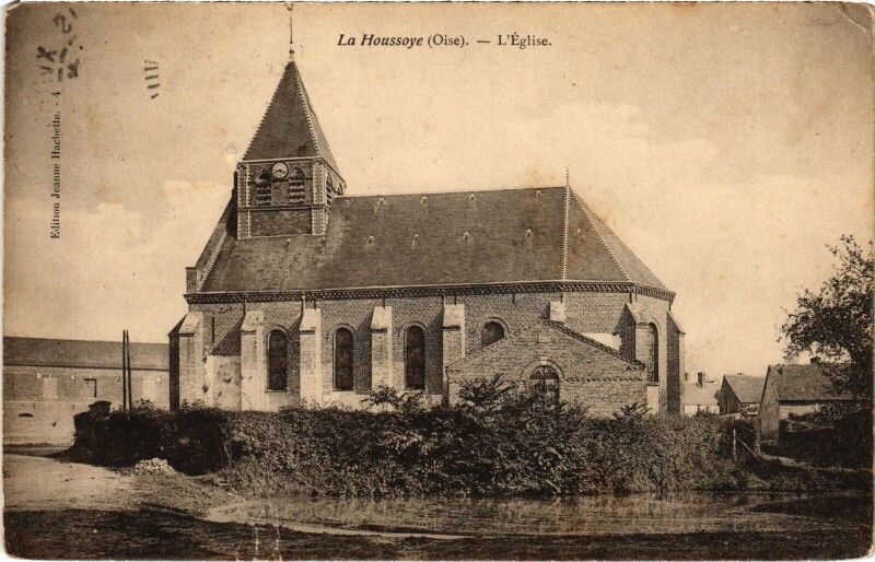 Carte postale ancienne La Houssoye Eglise à La Houssoye
