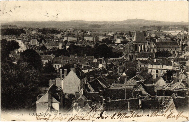 Carte postale ancienne Compiegne panorama
