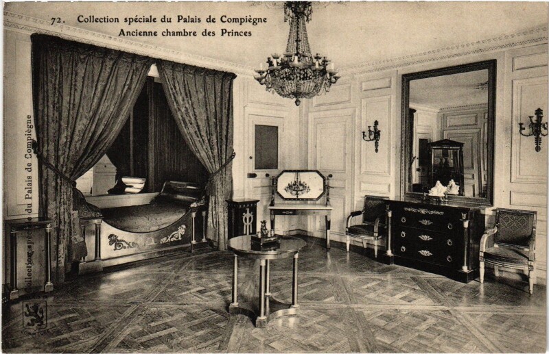 Carte postale ancienne Palais de Compiegne Chambre des Princes