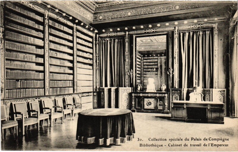 Carte postale ancienne Palais de Compiegne Bibliotheque