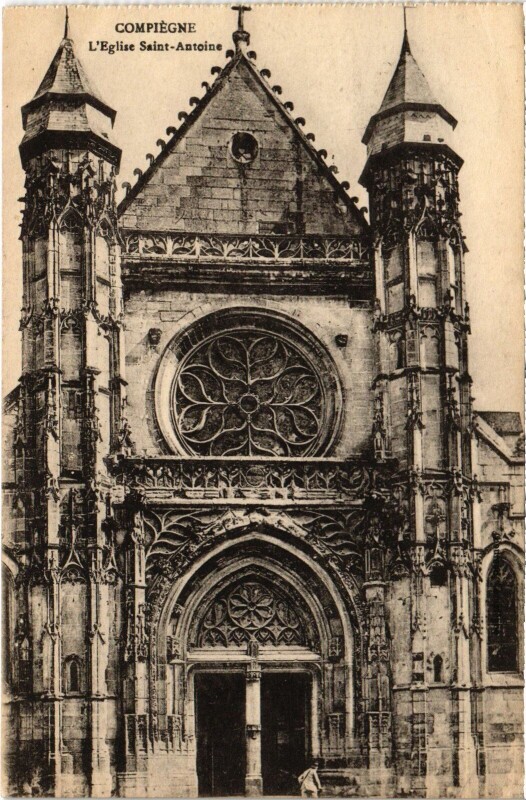 Carte postale ancienne Compiegne Eglise Saint-Antoine