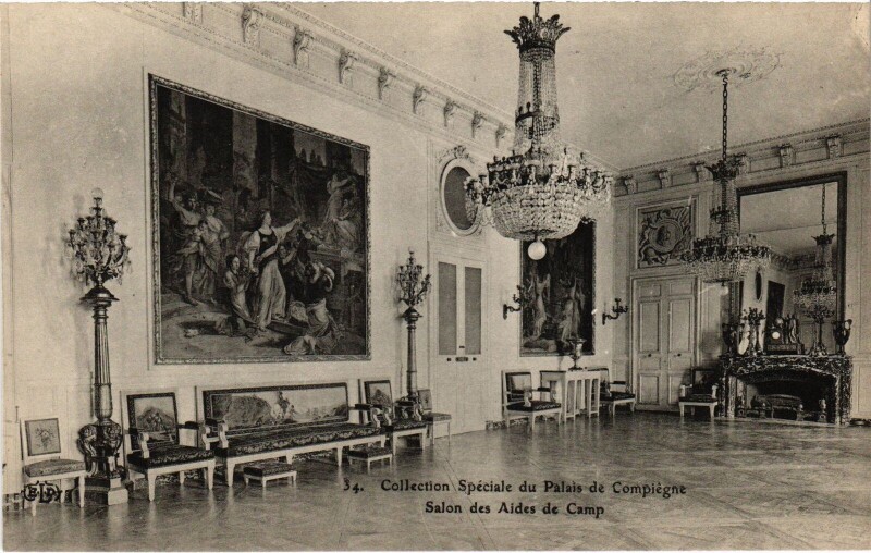 Carte postale ancienne Palais de Compiegne Salon des Aides de Camp