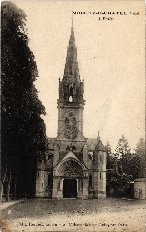 Carte postale ancienne Mouchy-le-Chatel Eglise