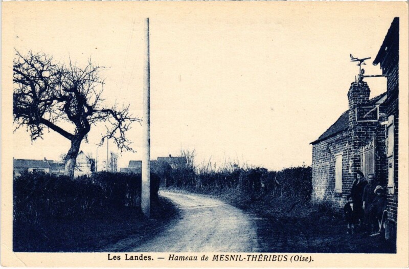 Carte postale ancienne Les Landes Mesnil-Théribus Hameau