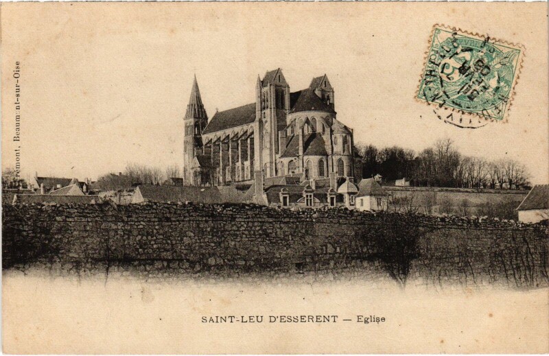 Carte postale ancienne Saint-Leu-d'Esserent Eglise à Saint-Leu-d'Esserent