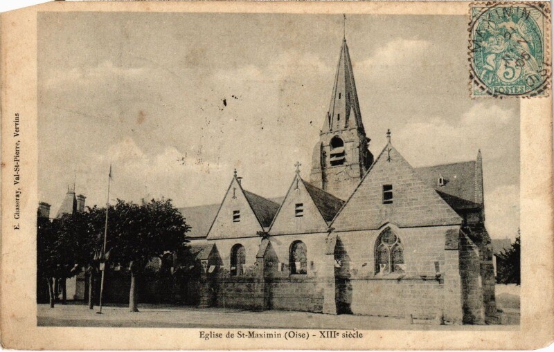 Carte postale ancienne Saint-Maximin Eglise à Saint-Maximin