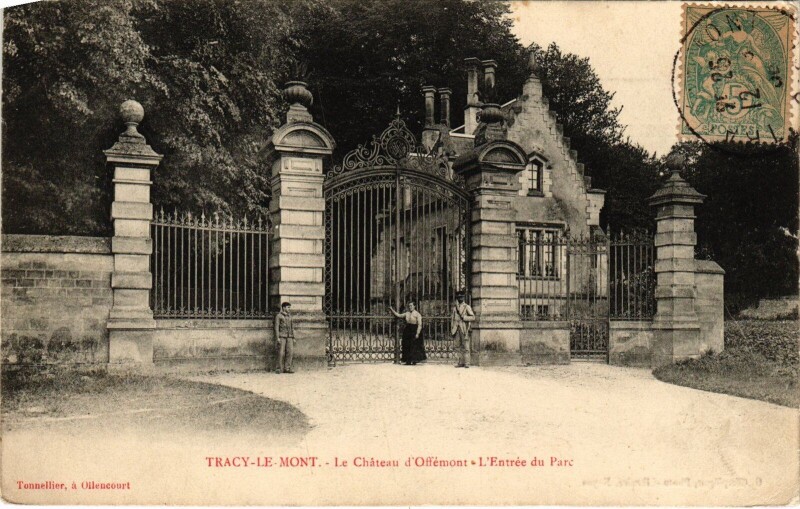 Carte postale ancienne Tracy-le-Mont Le Chateau d'Offémont à Tracy-le-Mont