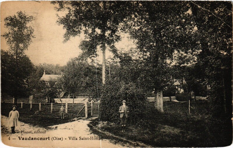 Carte postale ancienne Vaudancourt Villa Saint-Hélene à Vaudancourt