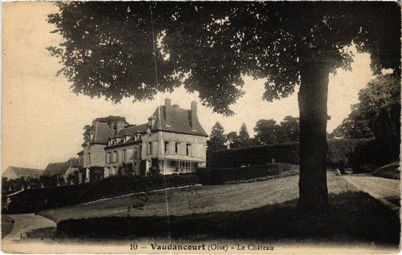 Carte postale ancienne Vaudancourt Le Chateau à Vaudancourt