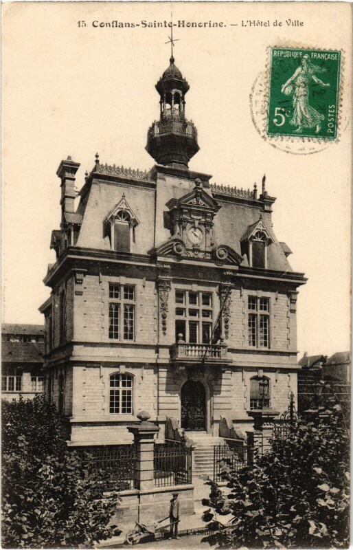 Carte postale ancienne Conflans-Sainte-Honorine Hotel de Ville à Conflans-Sainte-Honorine