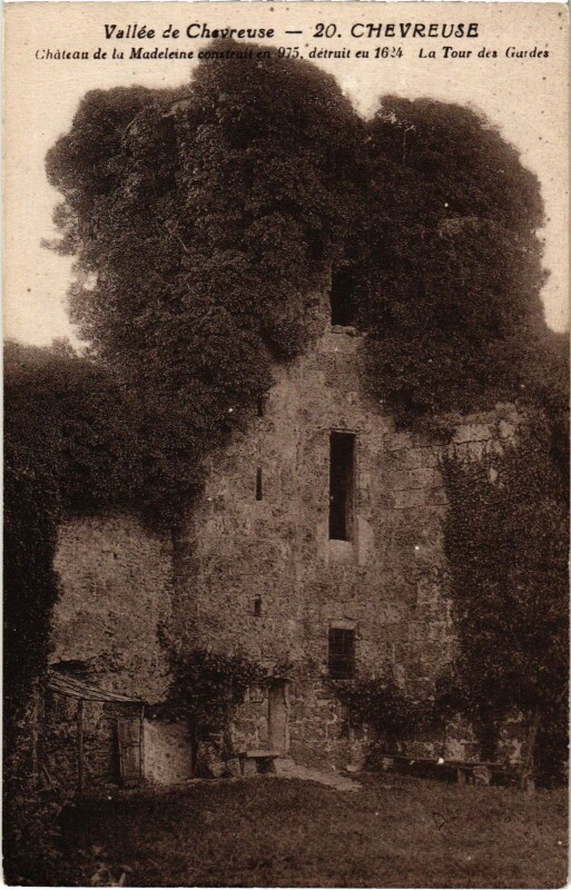Carte postale ancienne Chevreuse Chateau de la Madeleine à Chevreuse