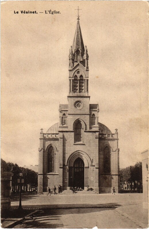 Carte postale ancienne Le Vesinet Eglise